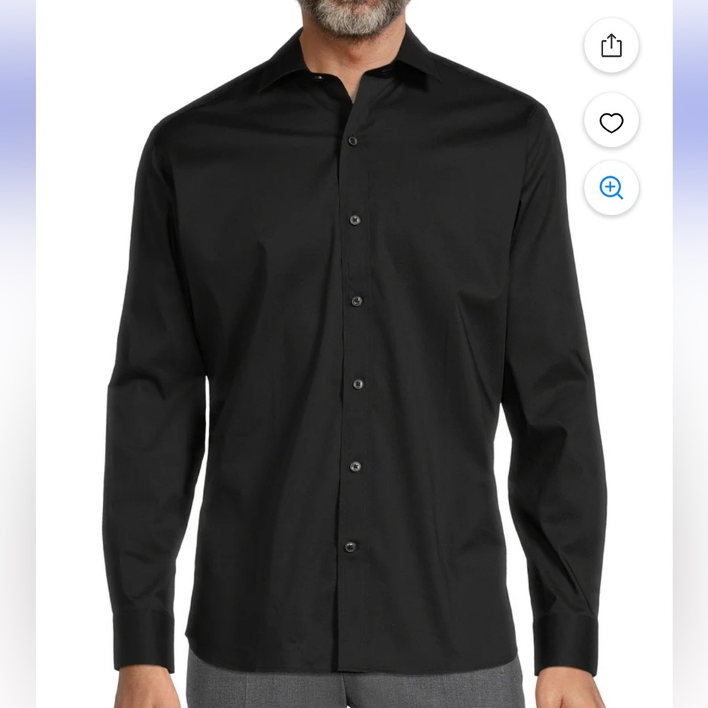 George Men's Classic Black Dress Shirt
